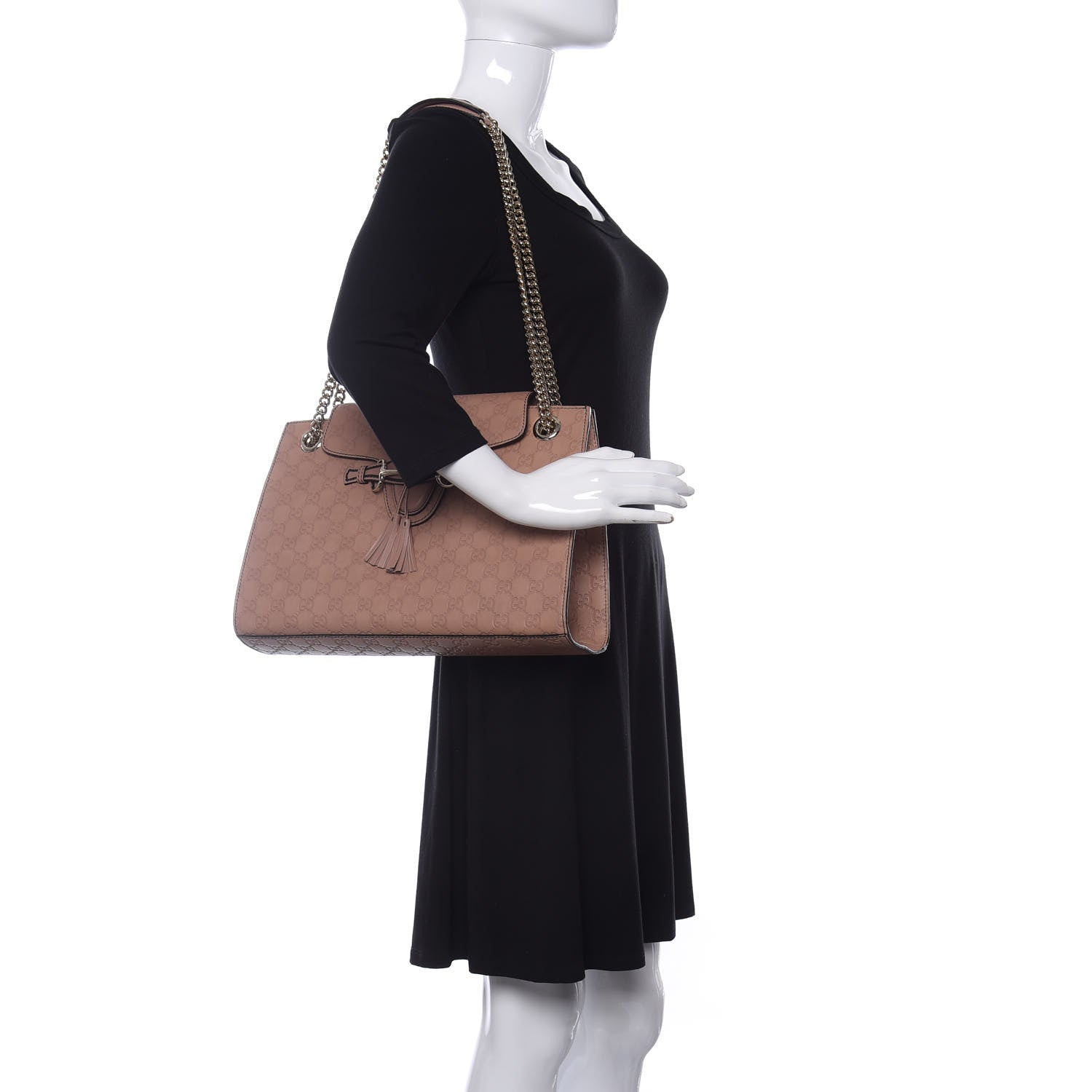 Gucci Guccissima Large Emily Chain Shoulder Bag Camelia 2 of 11