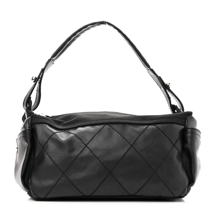 Chanel Coated Canvas Paris Biarritz Hobo Black 1 of 12