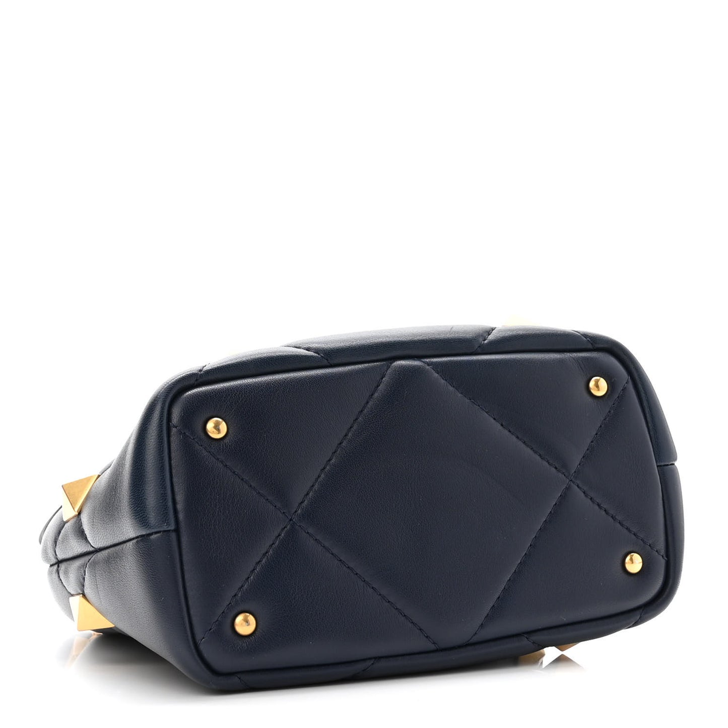 Nappa Small Roman Stud The Handle Bag Navy