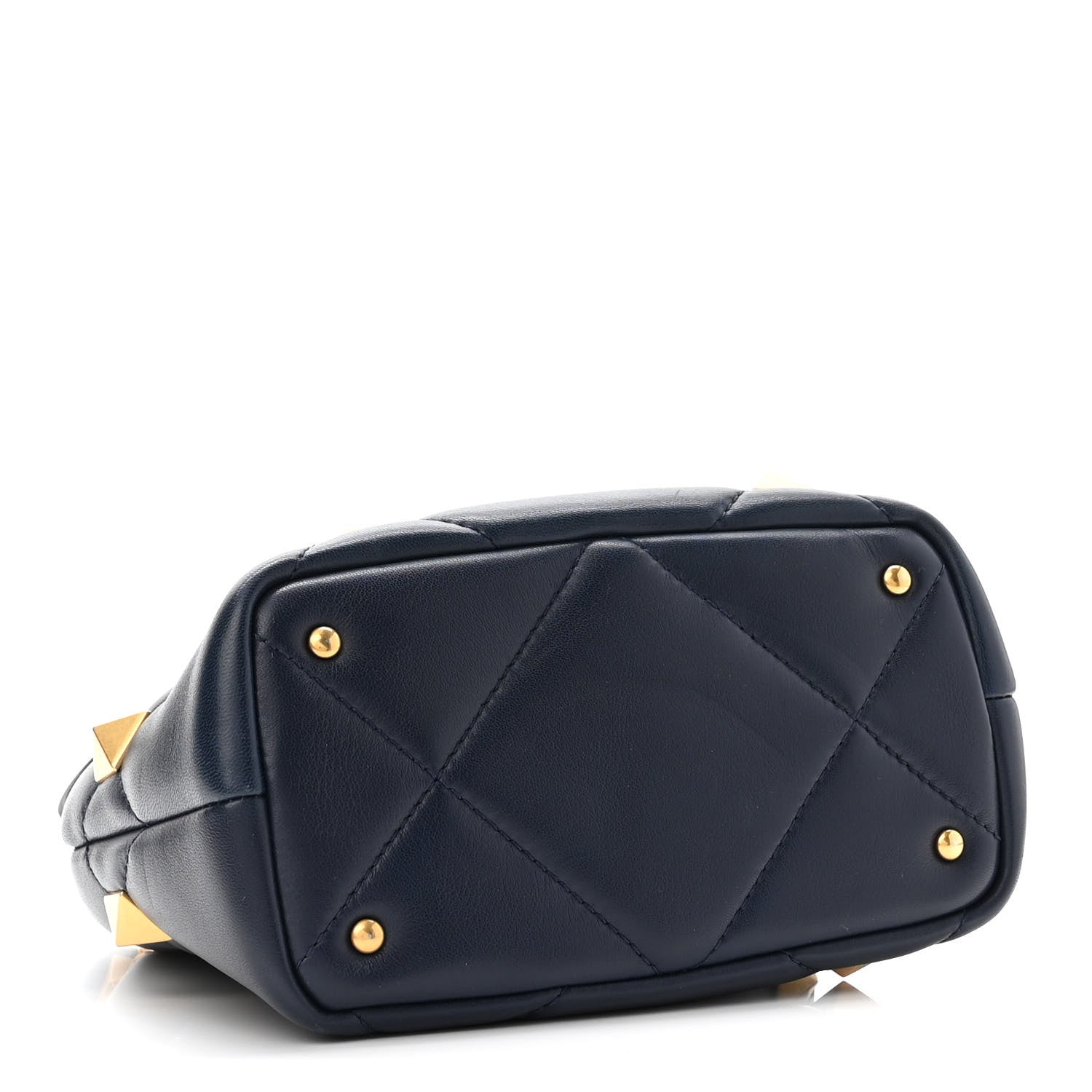 Valentino Garavani Nappa Small Roman Stud The Handle Bag Navy 4 of 9