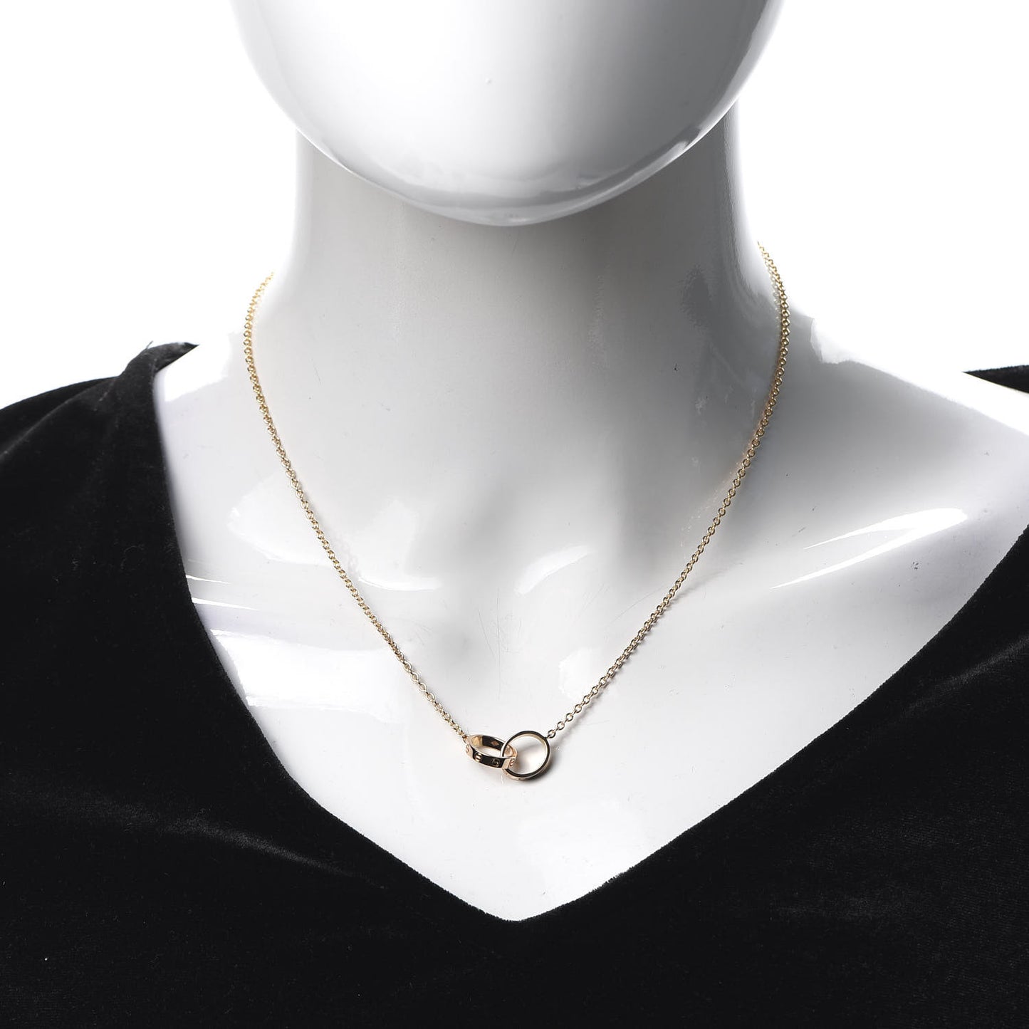 18K Pink Gold Interlocking LOVE Necklace