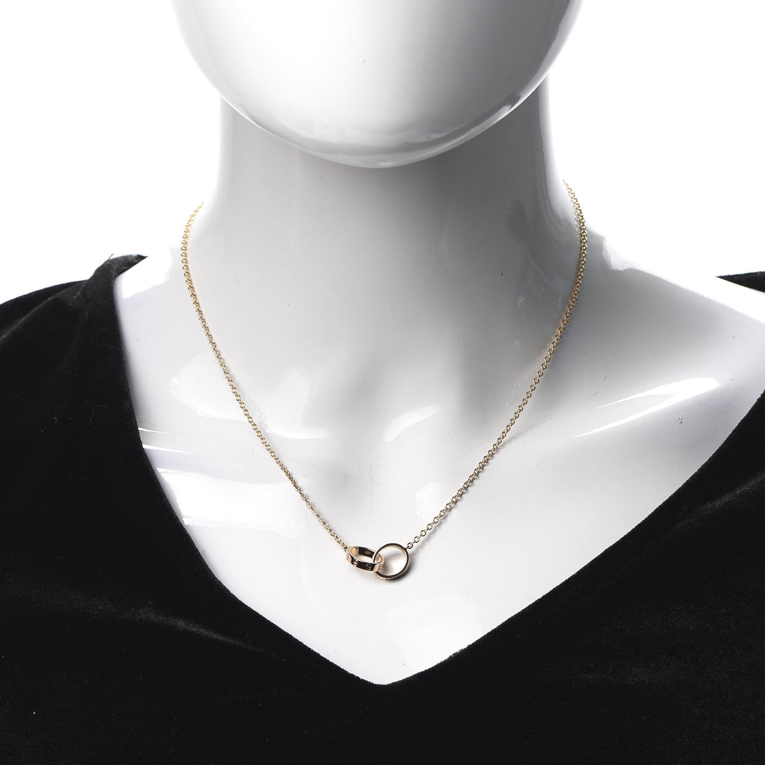 Cartier 18K Pink Gold Interlocking LOVE Necklace 2 of 6