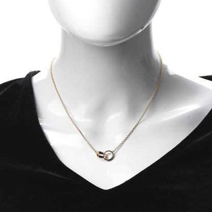 Cartier 18K Pink Gold Interlocking LOVE Necklace 2 of 6