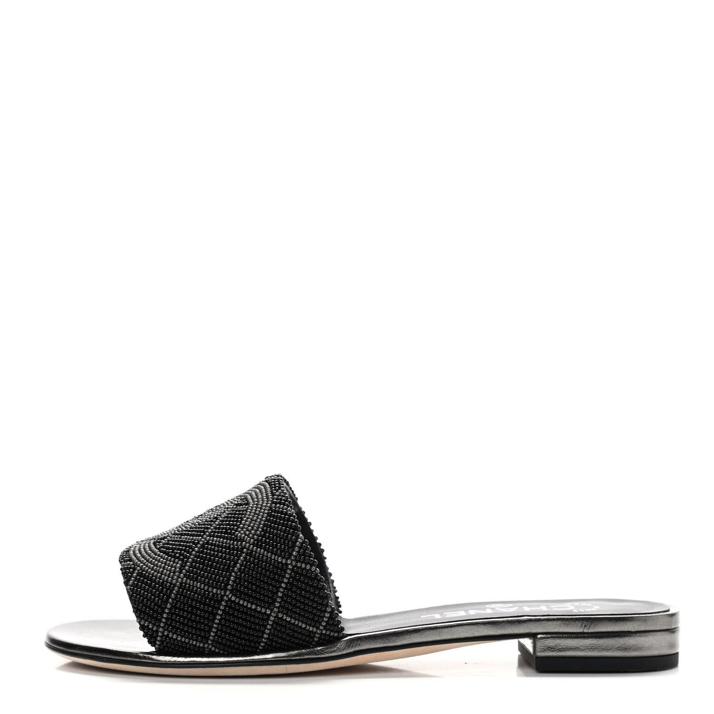 Pearl Embroidery CC Mules 36 Black