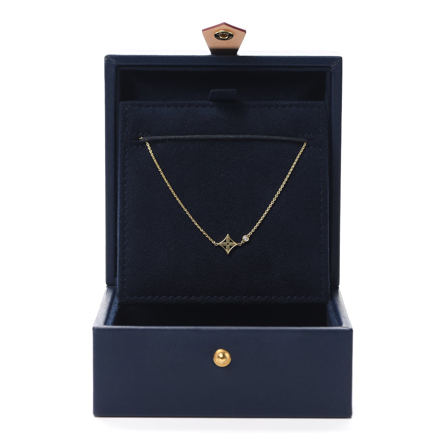 Louis Vuitton 18K Yellow Gold Diamond Idylle Blossom Pendant Necklace 6 of 6