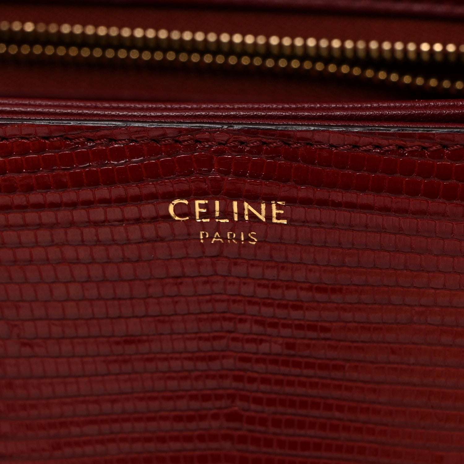 Celine Lizard Medium Triomphe Light Burgundy 6 of 12