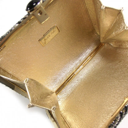 Judith Leiber Swarovski Crystal Paisley Minaudiere Clutch Gold 6 of 7