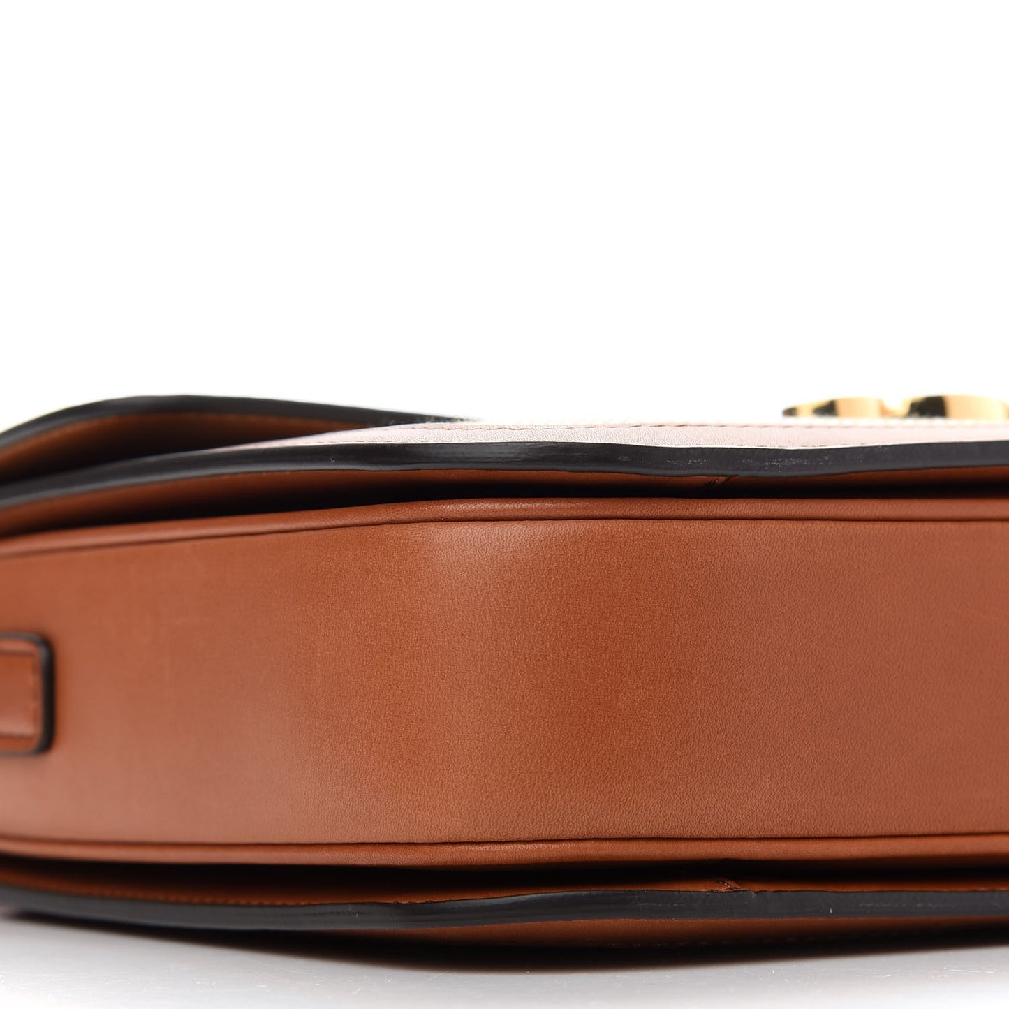 Textile Natural Calfskin Large Triomphe Tan White