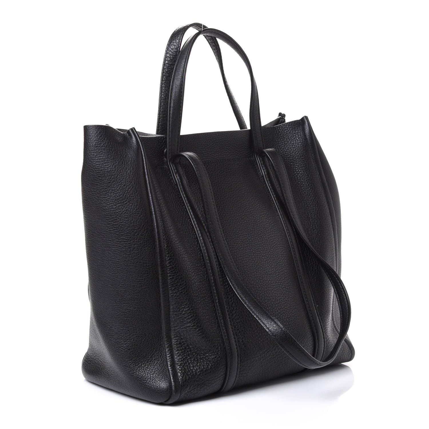 Marc Jacobs Grained Calfskin The Tag Tote Black 2 of 4