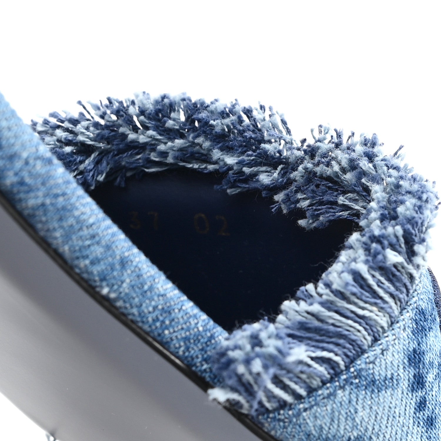 Fendi Denim Womens Sunshine Slide Sandals 37 Blue 9 of 9