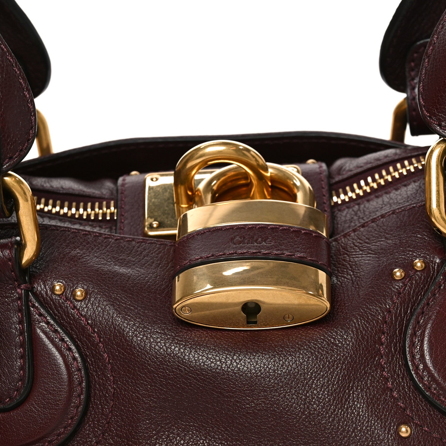 Chloe Grained Buffalo Paddington Grenat 8 of 10