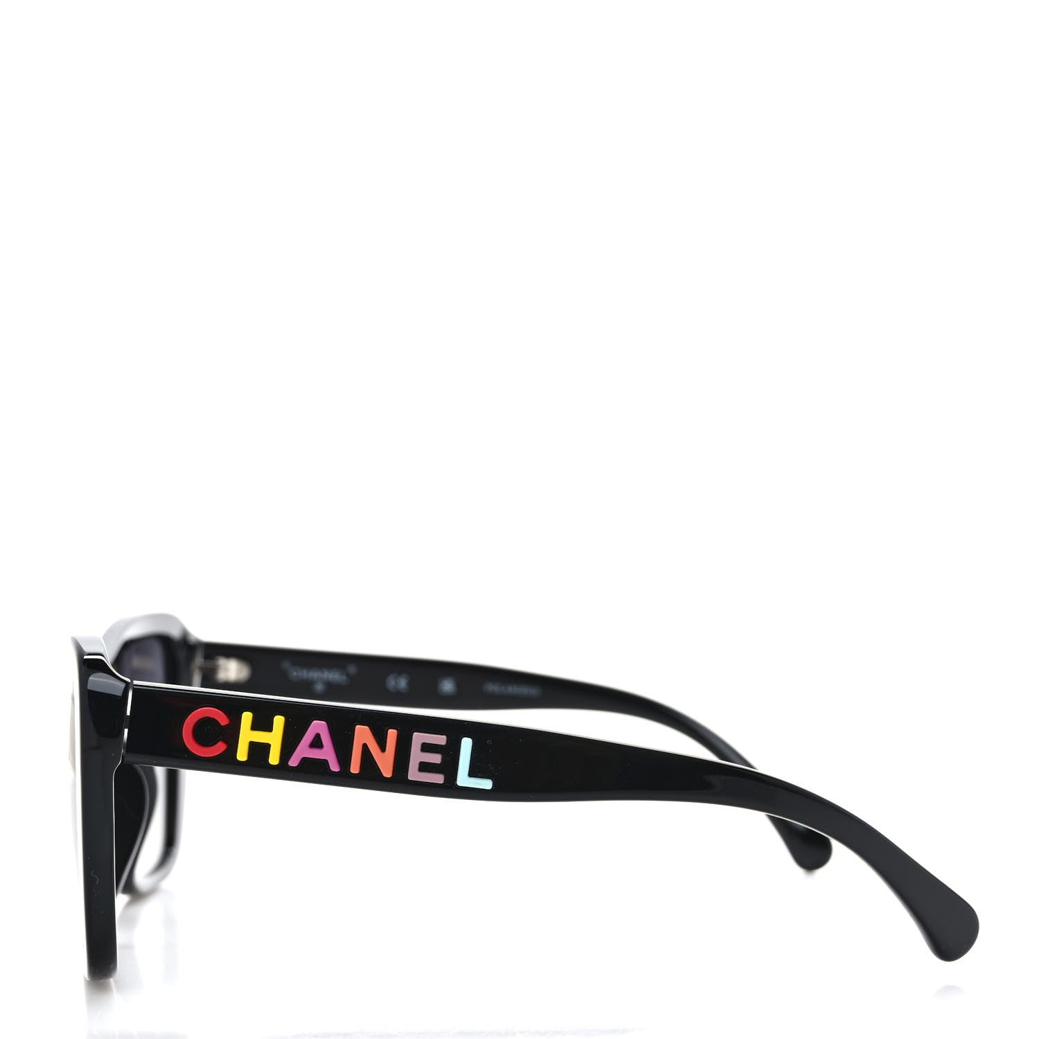 Chanel Acetate Polarized Butterfly Sunglasses 71548A Black 3 of 8