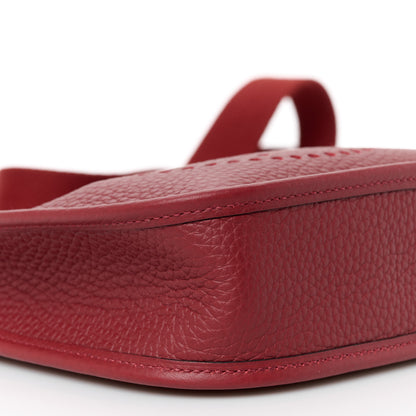 Hermes Taurillon Clemence Evelyne TPM Rouge H 9 of 11