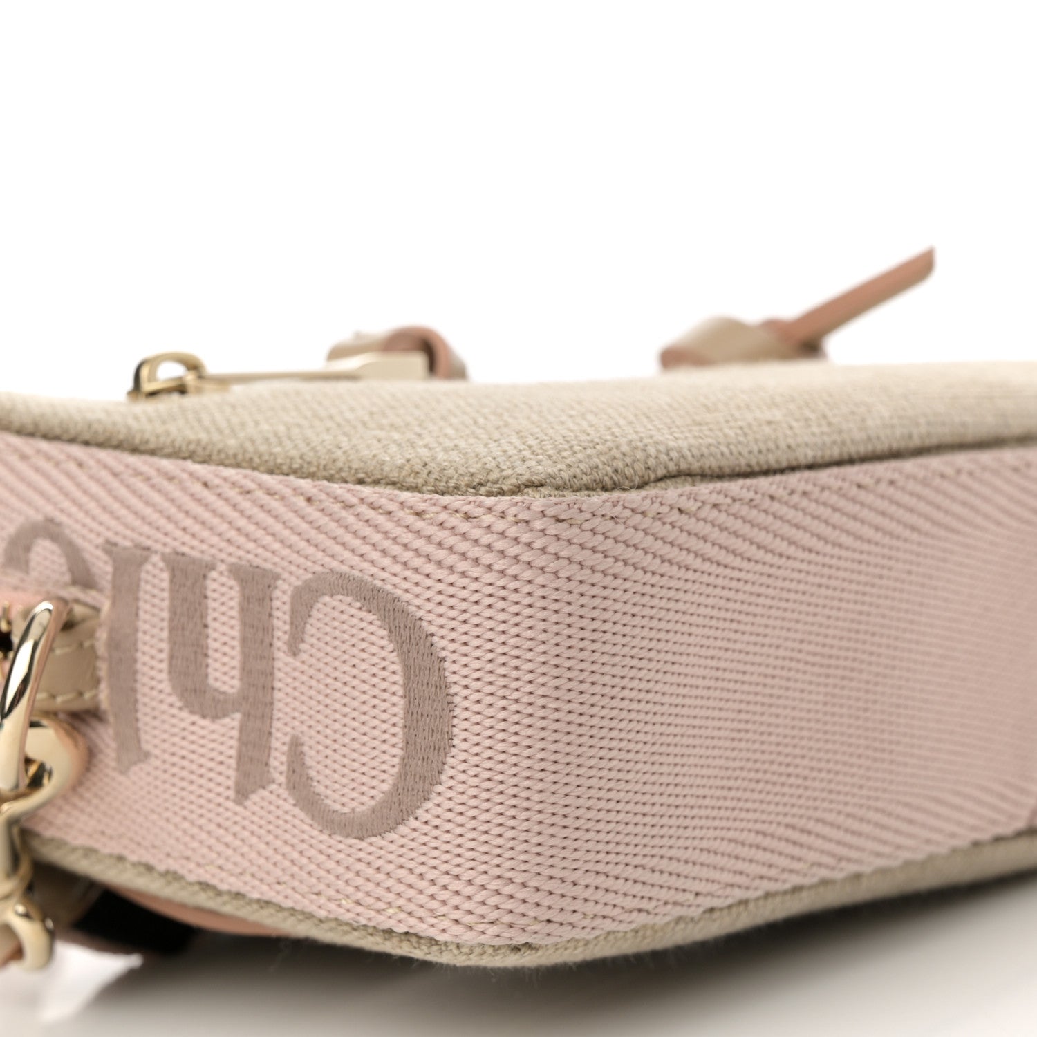 Chloe Linen Woody Belt Bag Blush Beige 9 of 13