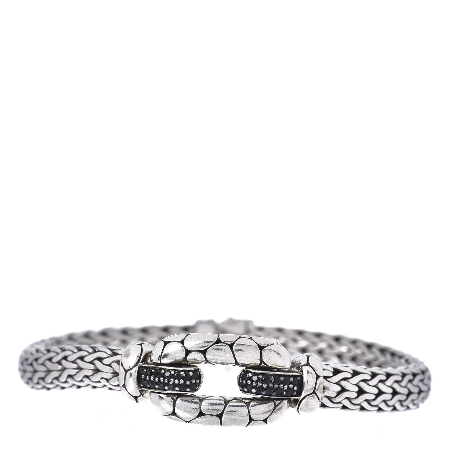 Sterling Silver Black Sapphire Kali Station Bracelet
