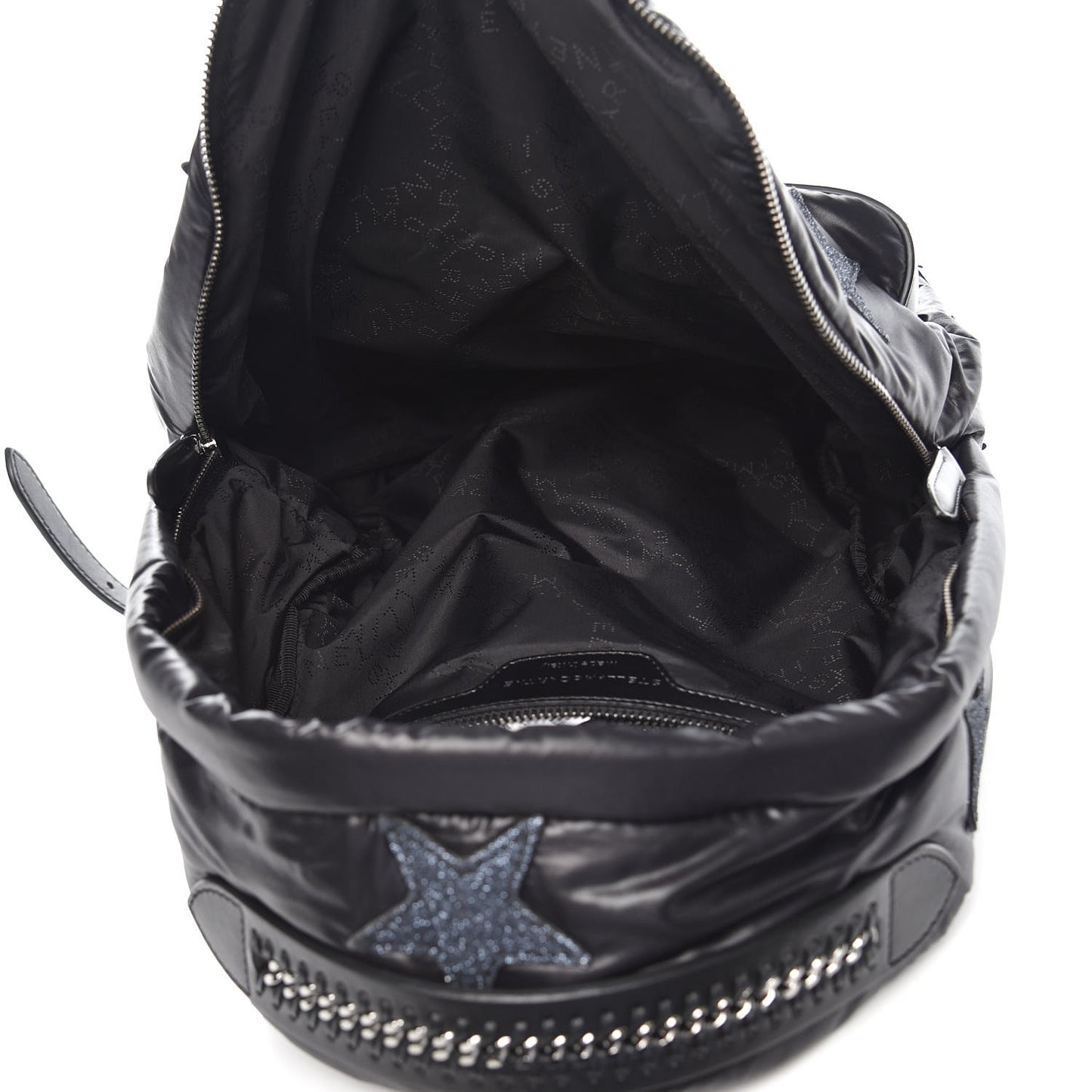 Polyamide Falabella Go Glitter Stars Backpack Black