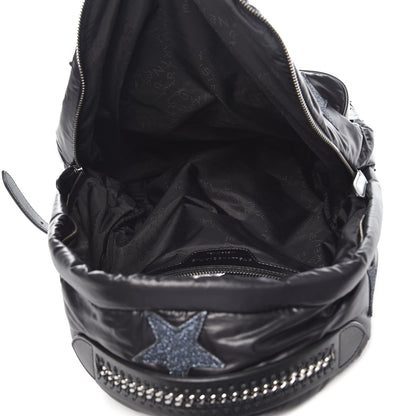 Stella McCartney Polyamide Falabella Go Glitter Stars Backpack Black 5 of 7