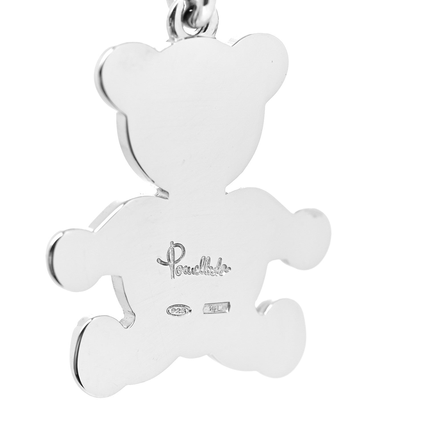 Pomellato Sterling Silver Orsetto Bear Hug Pendant Cord Necklace 3 of 4