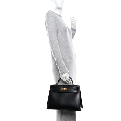Hermes Box Kelly Sellier 32 Black 2 of 11
