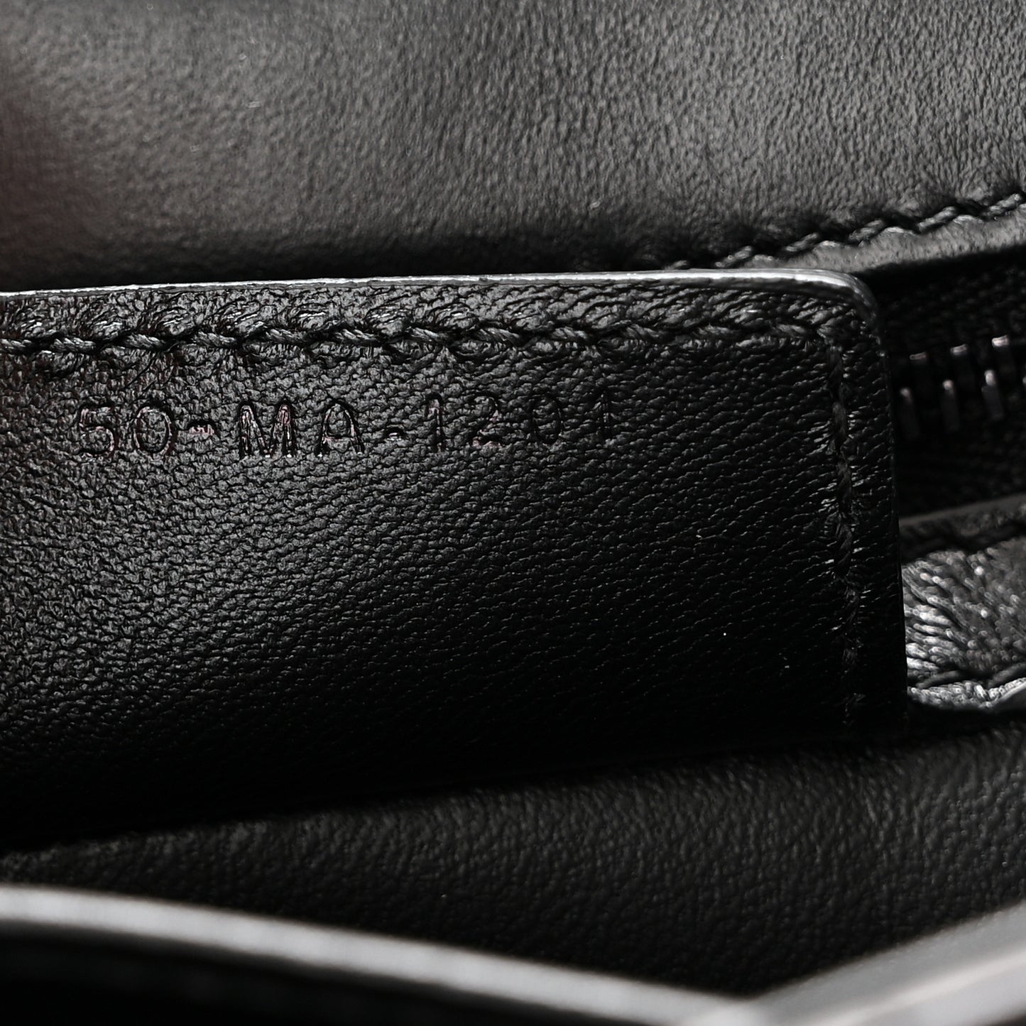Calfskin Macrocannage Large Caro Bag Black