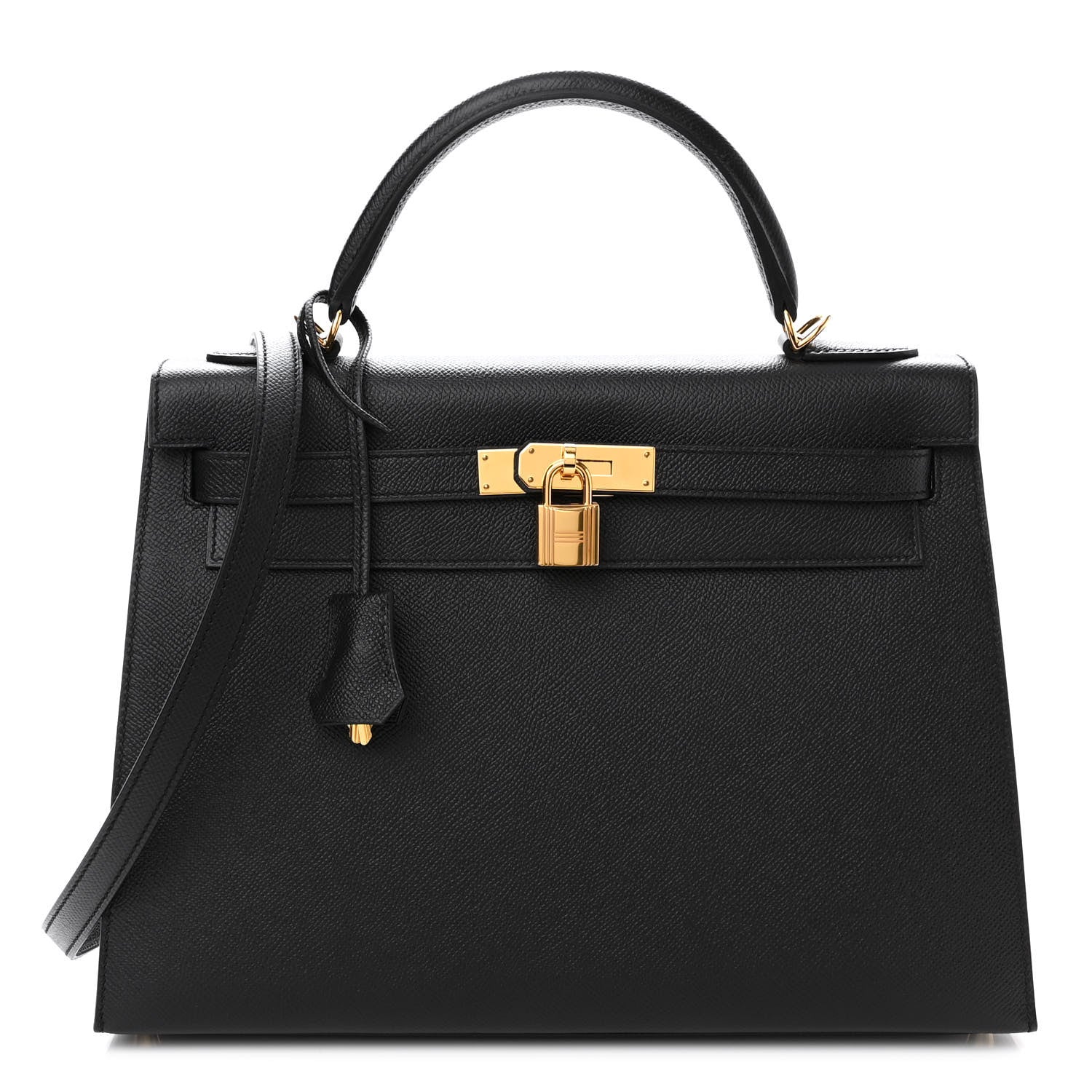 Hermes Epsom Kelly Sellier 32 Black 1 of 10