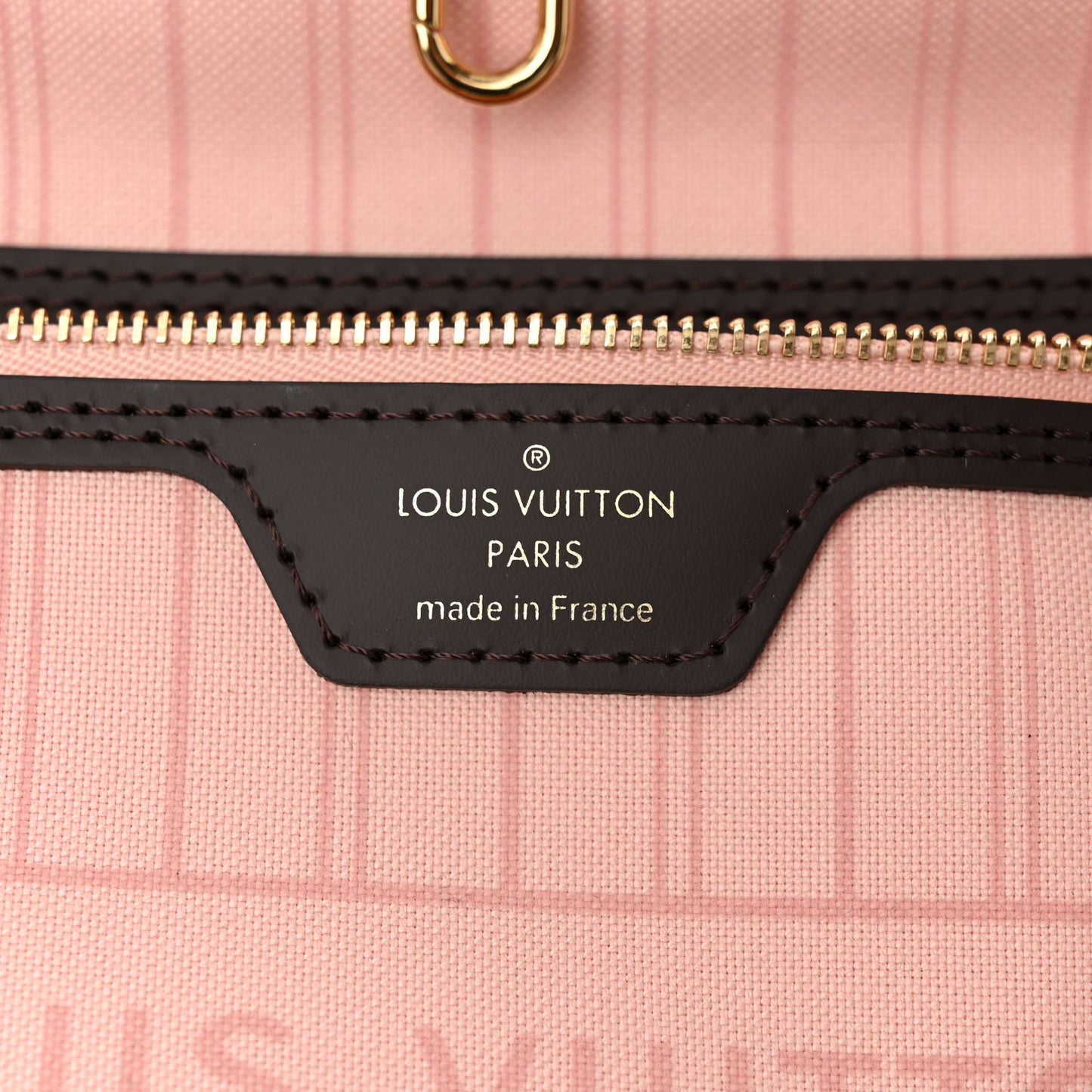 Damier Ebene Braided Neverfull MM Pink