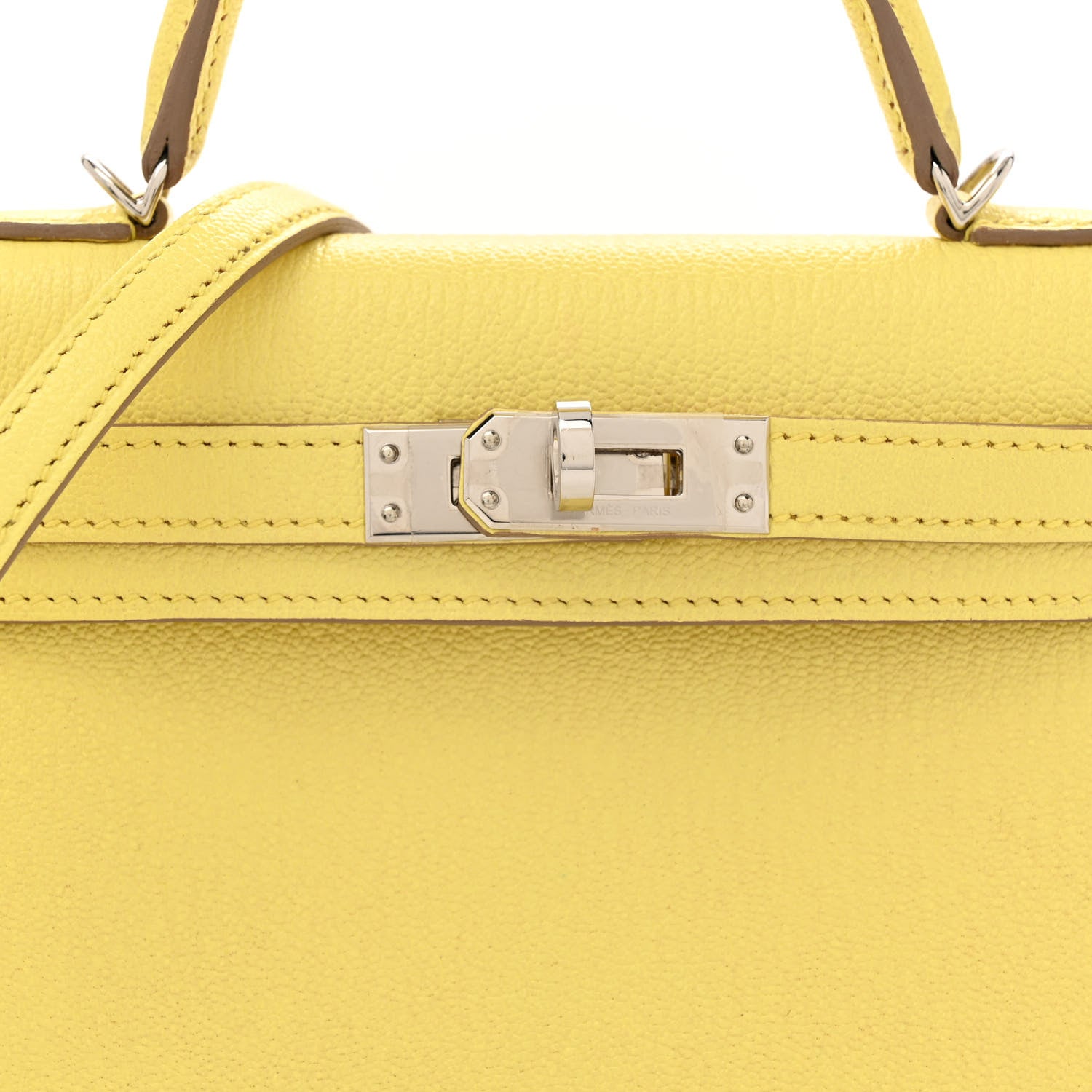 Hermes Chevre Mysore Mini Kelly Sellier 20 Limoncello 8 of 13