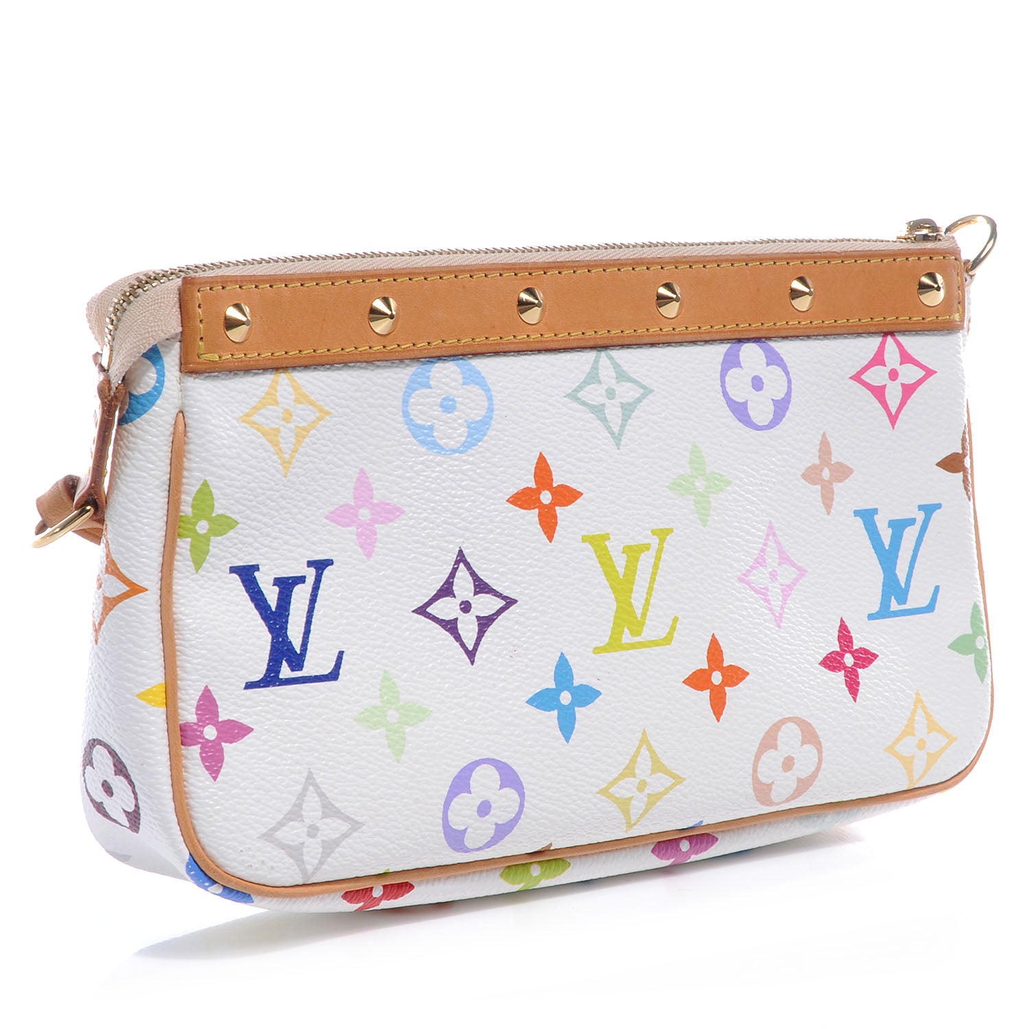 Louis Vuitton Monogram Multicolor Pochette Accessories White 3 of 9