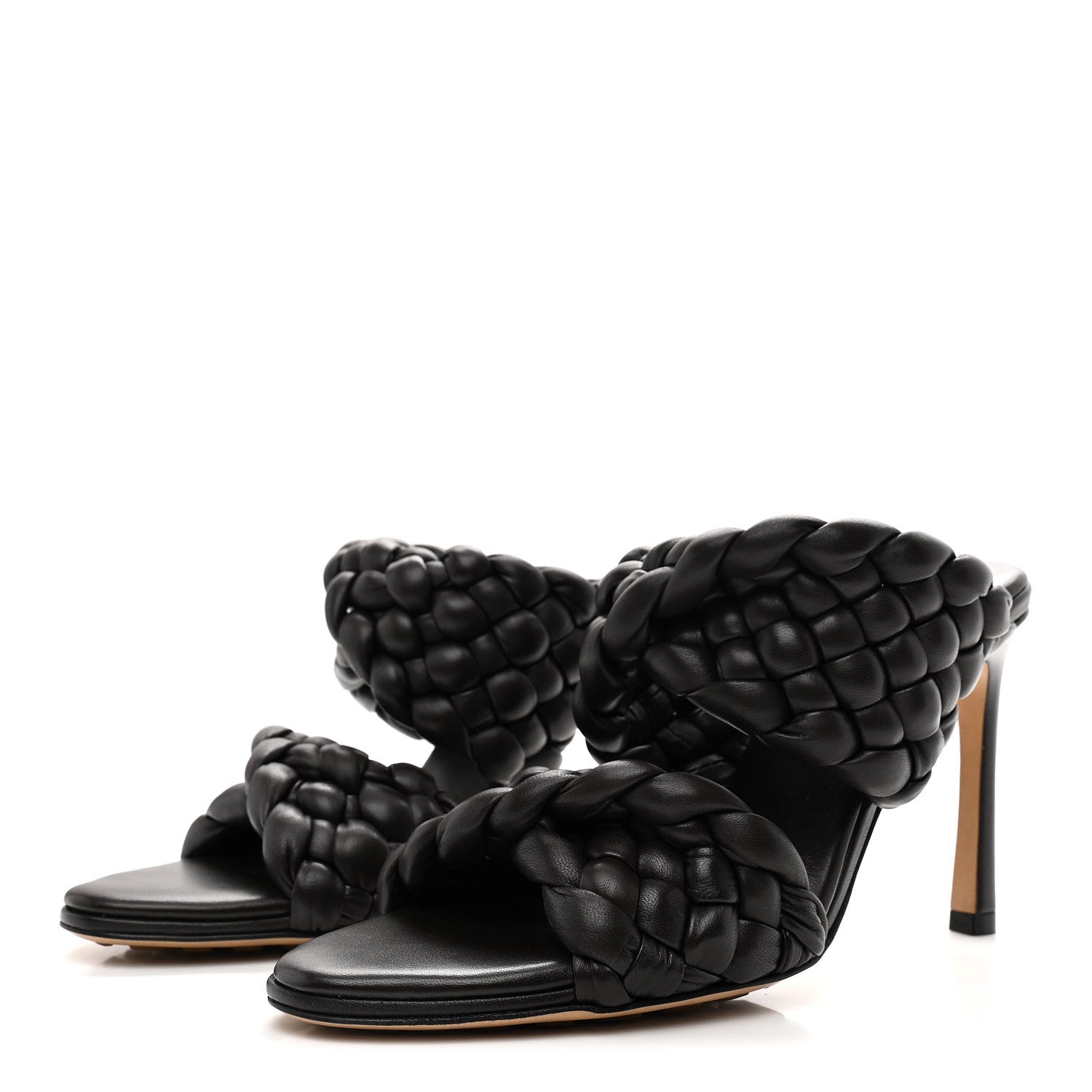 Bottega Veneta Nappa Twisted Padded Intrecciato Curve Slide Sandals 36.5 Fondant 4 of 9