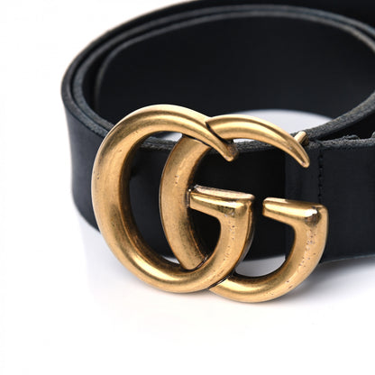 Gucci Faded Calfskin Double G 40mm Belt 85 34 Black 7 of 8