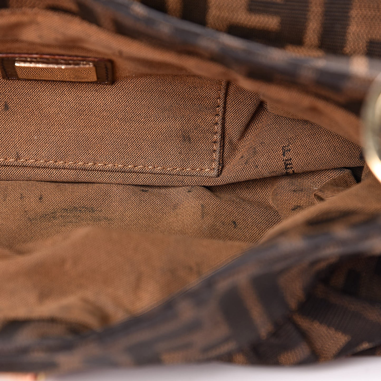 Zucca Laminated Vachetta Small Chef Shoulder Bag Tobacco Bronzo