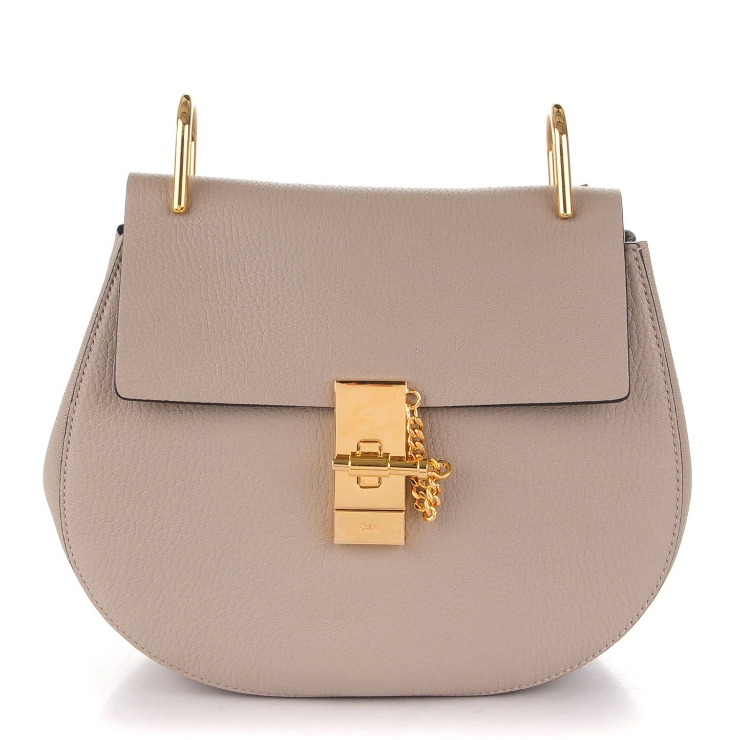 Grained Lambskin Drew Shoulder Bag Motty Grey