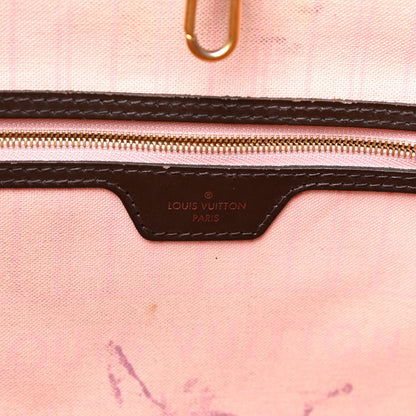 Louis Vuitton Damier Ebene Neo Neverfull MM Rose Ballerine 7 of 31