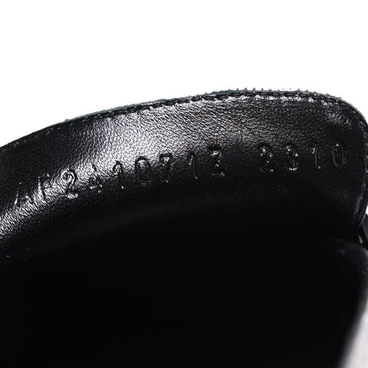 Hermes Toile De Coton Calfskin Womens Paris Loafers 37 Black Prunoir 10 of 11