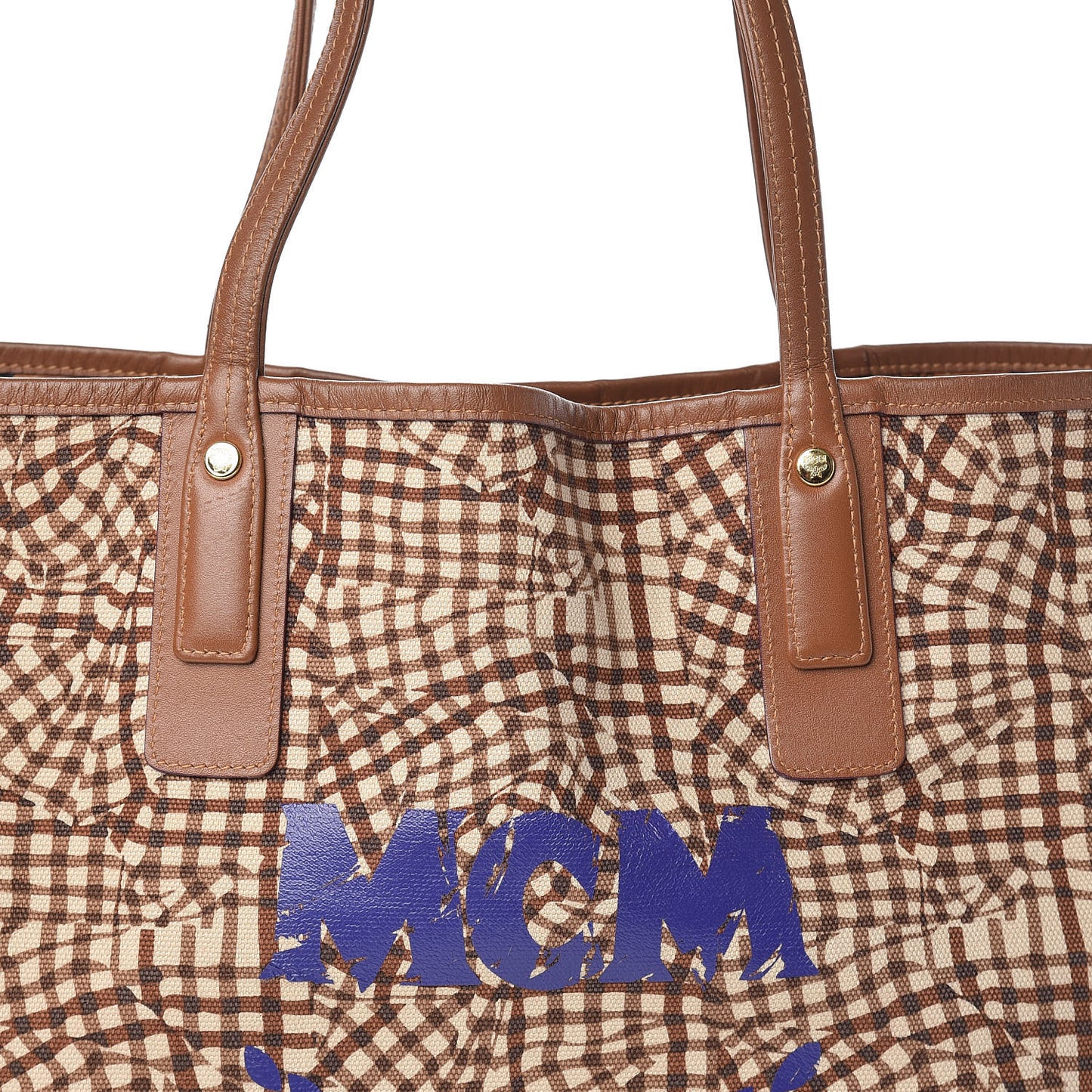 Visetos Medium Liz Reversible Shopper Tote Cognac