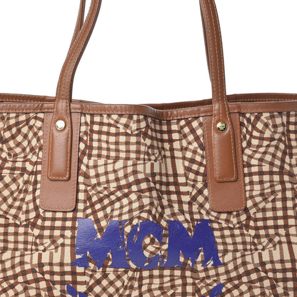 MCM Visetos Medium Liz Reversible Shopper Tote Cognac 12 of 18