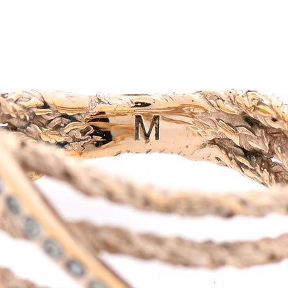 Christian Dior Metal Crystal Ring M Gold 5 of 6