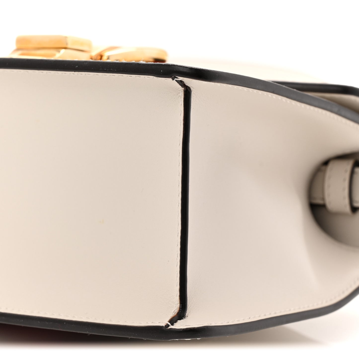 Calfskin Mini Sylvie Top Handle Bag White