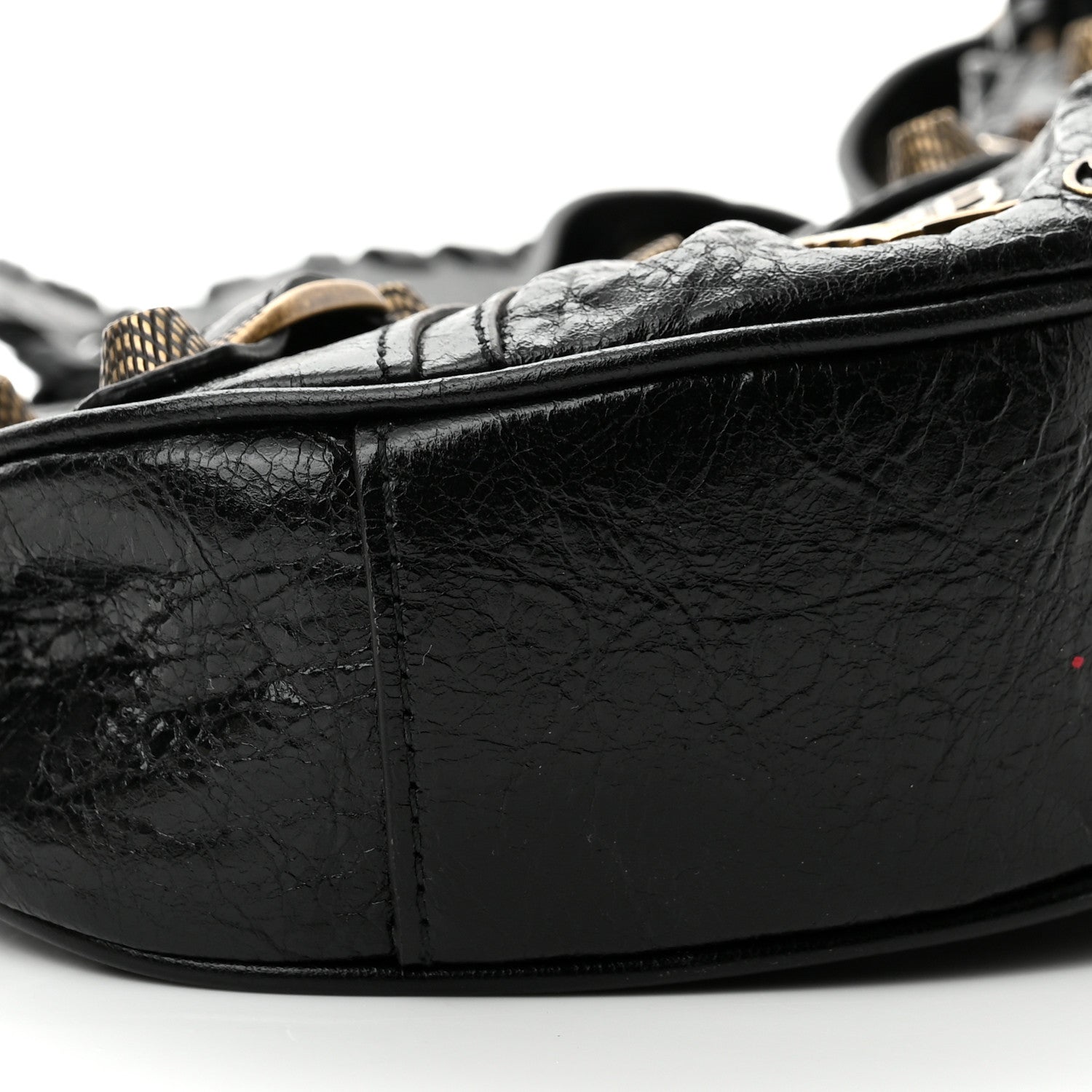 Balenciaga Agneau Arena Pin Embellished Le Cagole Shoulder Bag XS Black 9 of 10