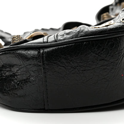Balenciaga Agneau Arena Pin Embellished Le Cagole Shoulder Bag XS Black 9 of 10