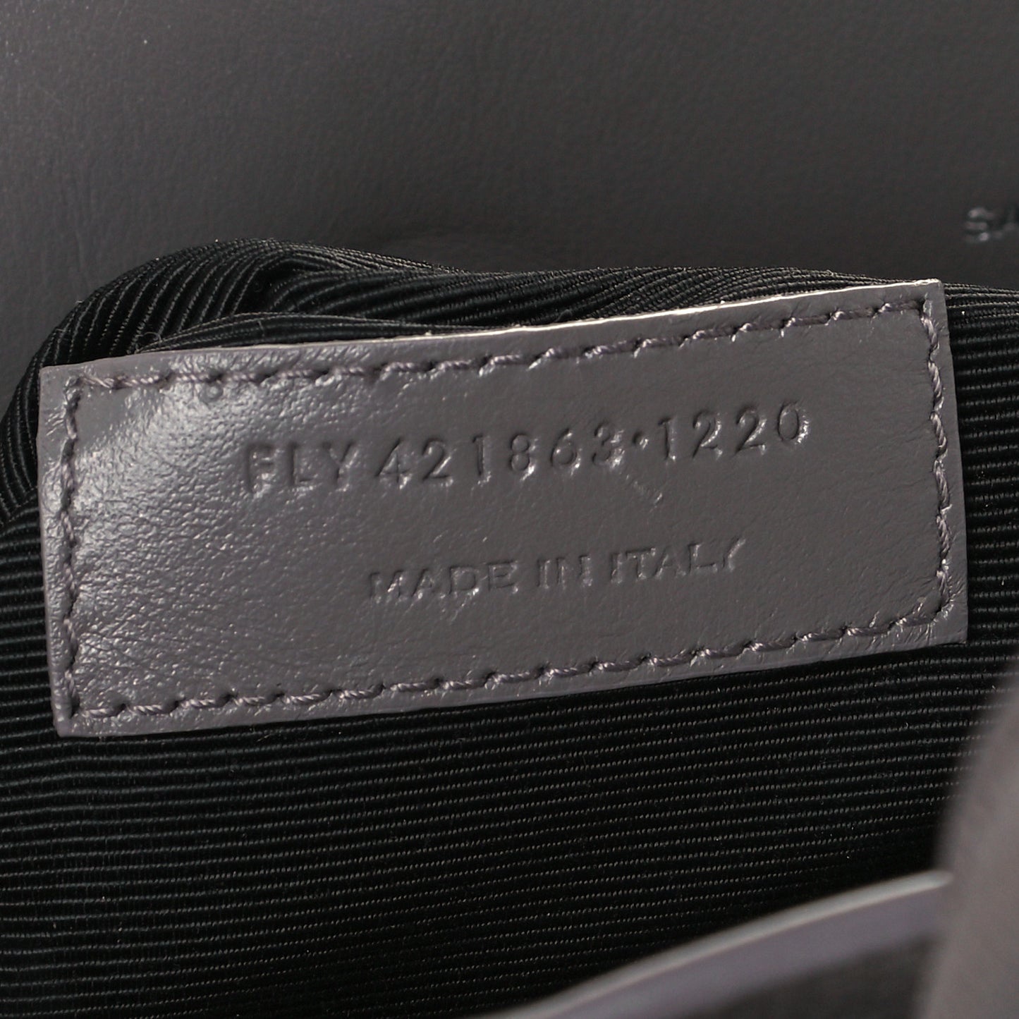 Grained Calfskin Baby Sac De Jour Fog