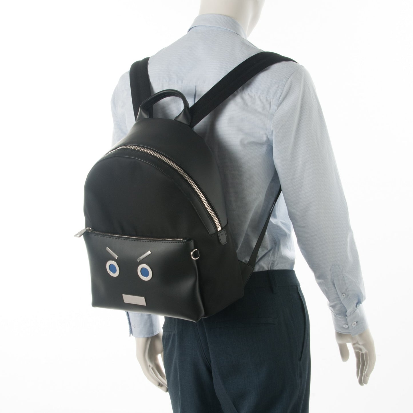 Nylon Vitello Liberty Face No Words Backpack Black
