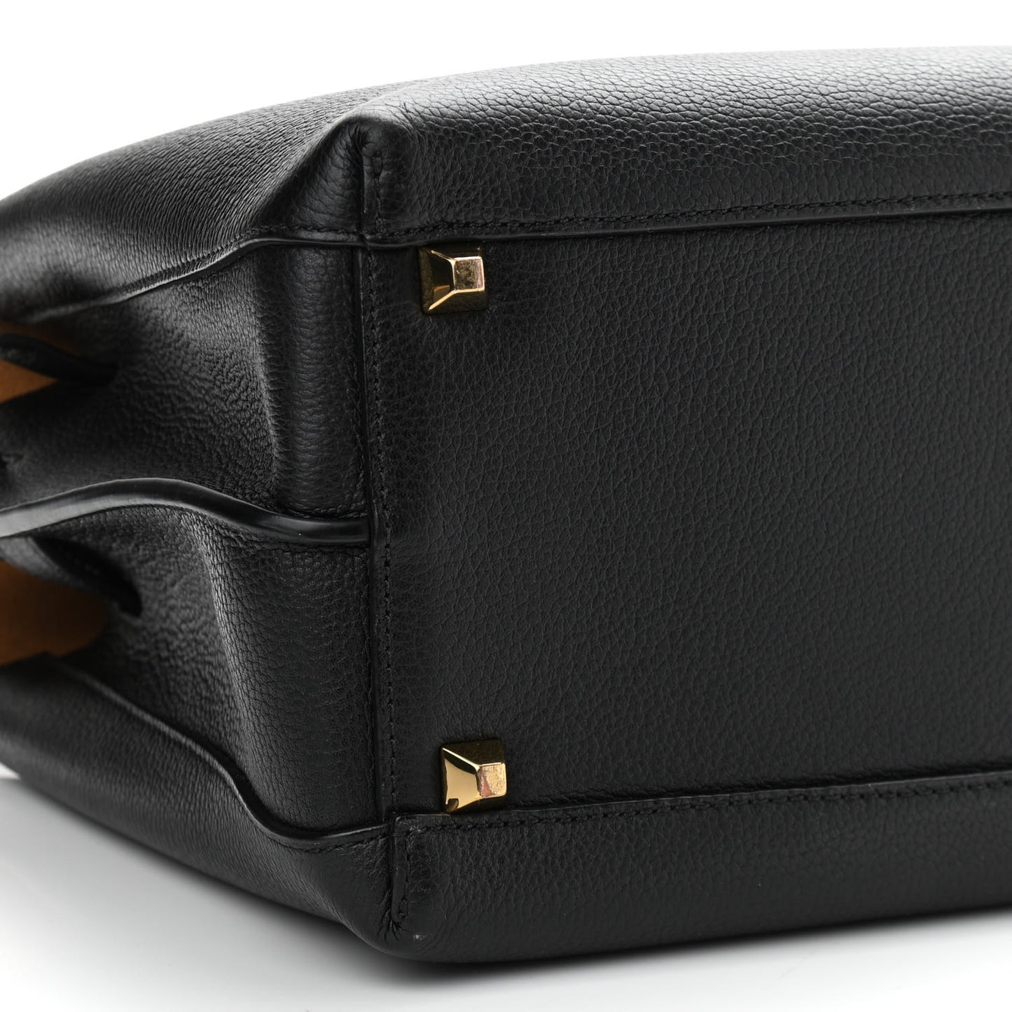 Grained Calfskin Medium Milla Tote Black