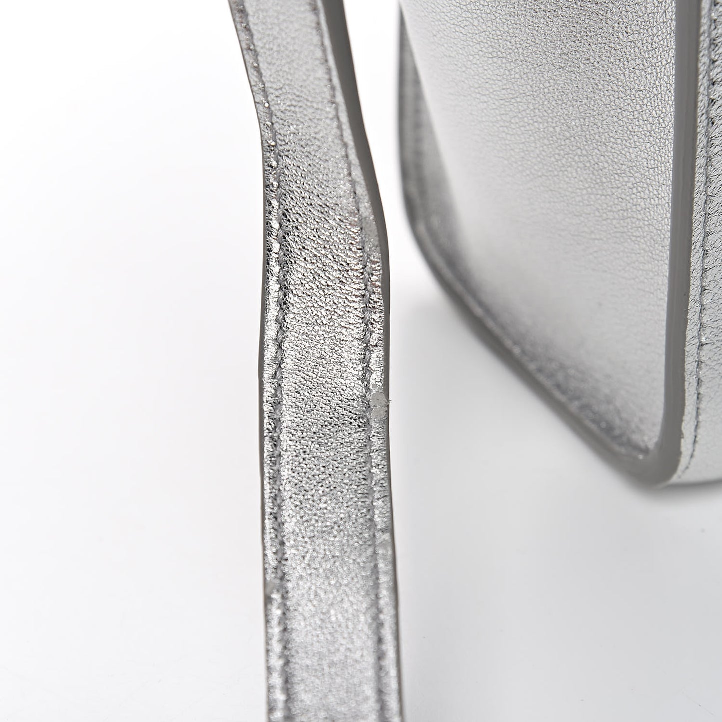 Laminated Lambskin Nano Luggage Silver