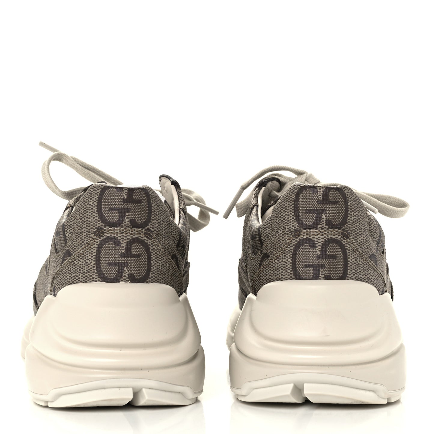 Maxi GG Supreme Monogram Gucci 100 Womens Rhyton Sneakers 37.5 Beige Ebony