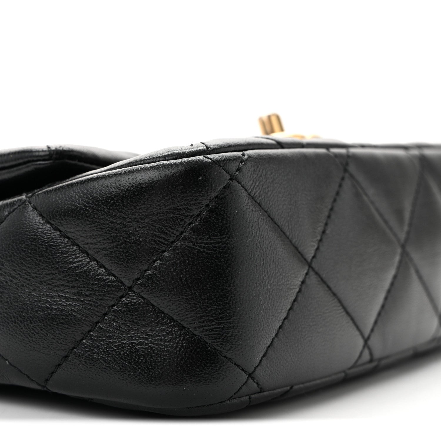 Chanel Shiny Lambskin Quilted Mini Sweetheart Flap Black 9 of 12