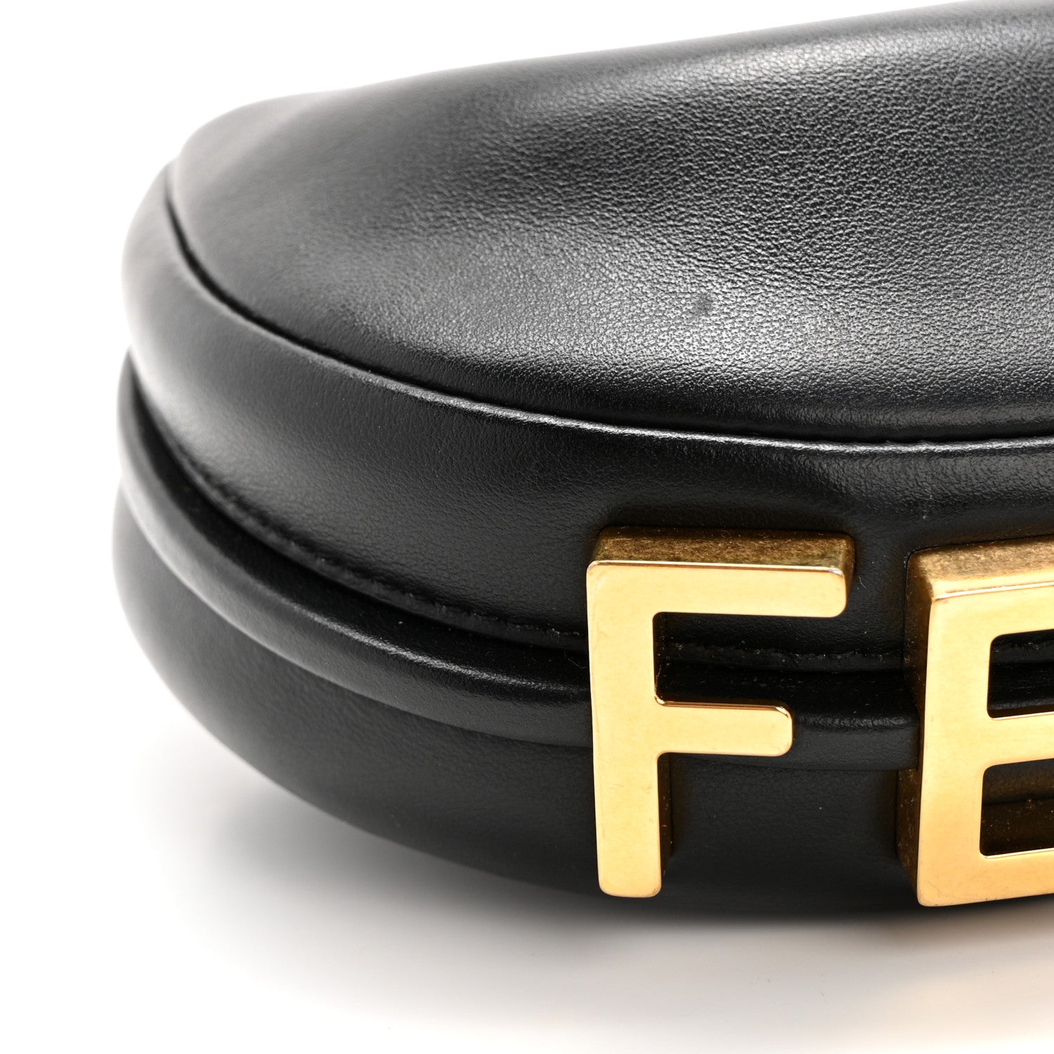 Fendi Vitello Grace Matte Nano Fendigraphy Hobo Charm Black 9 of 13