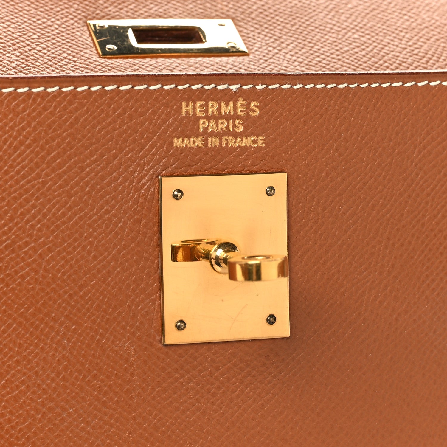 Hermes Courchevel Kelly Retourne 35 Gold 6 of 20