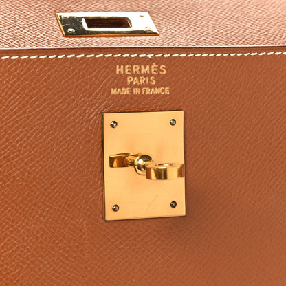 Hermes Courchevel Kelly Retourne 35 Gold 6 of 20