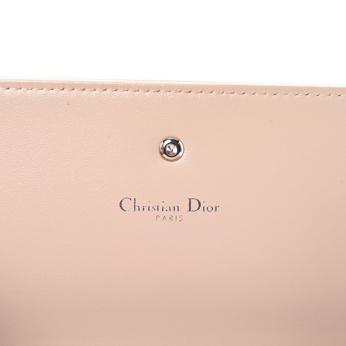 Grained Calfskin Diorama Croisiere Chain Wallet Pink